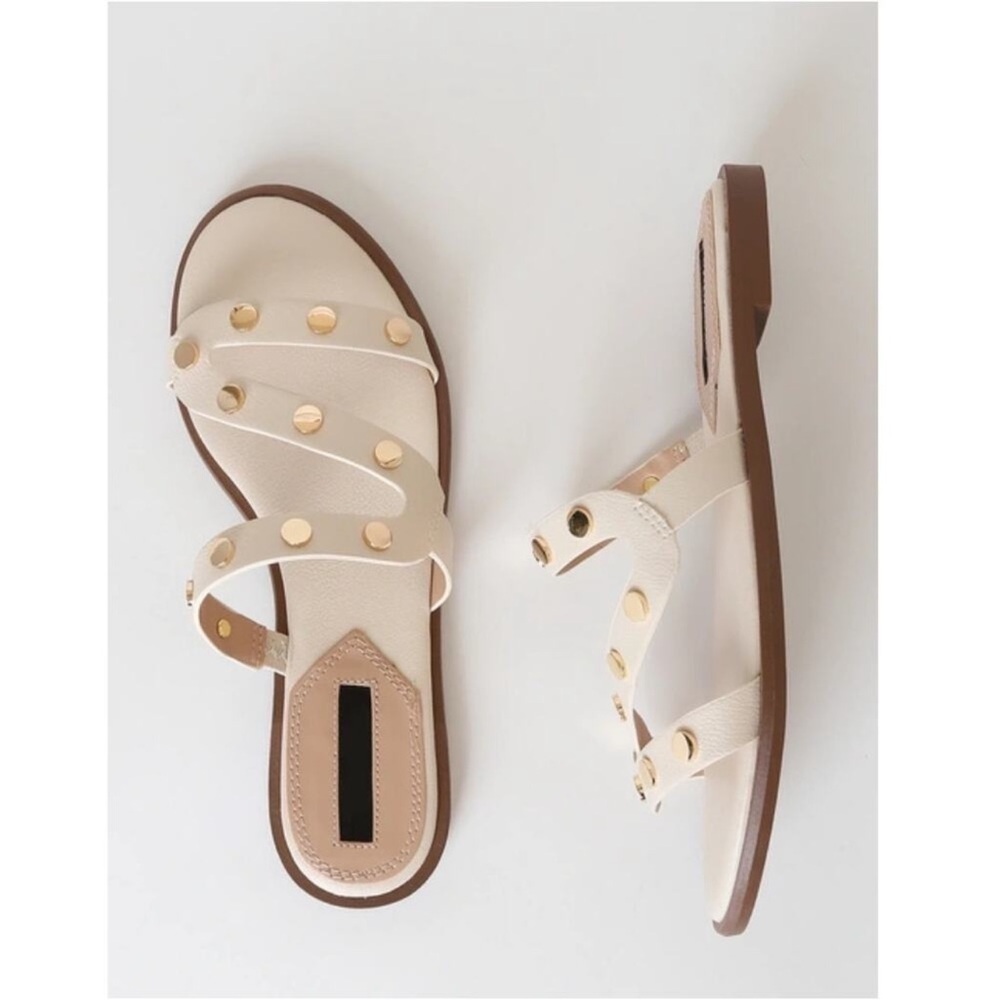 Kensie Sandal Gold Cream Slide Malania 7.5 - Picture 3 of 13